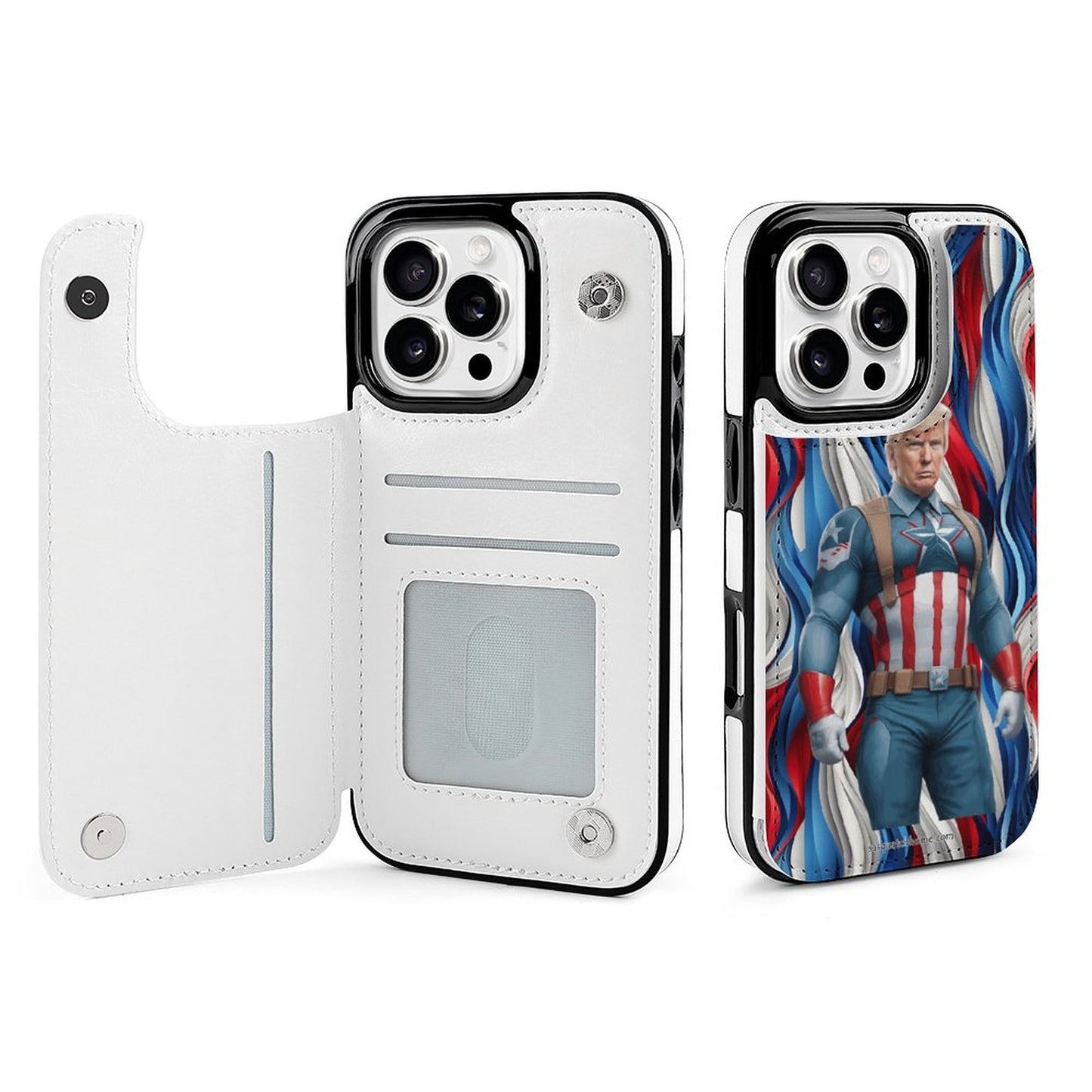 Ct America Donald Trump, iPhone 16 Faux Leather Wallet Case