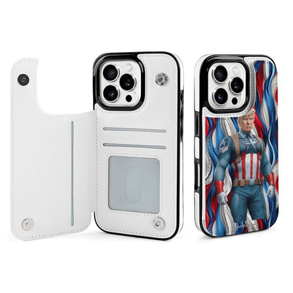 Ct America Donald Trump, iPhone 16 Faux Leather Wallet Case