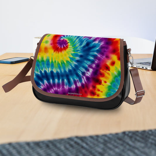 19 Tie Dye Designs, Leather Shoulder Bag / Purse