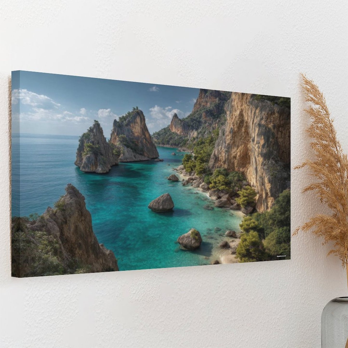 Tropical Dream, Vintage Framed Canvas Art - 2 Sizes – Made in the USA