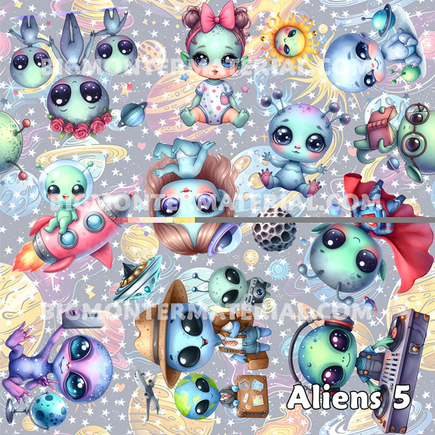 6 Alien Designs, Bucket-Shaped Car Trash Bag