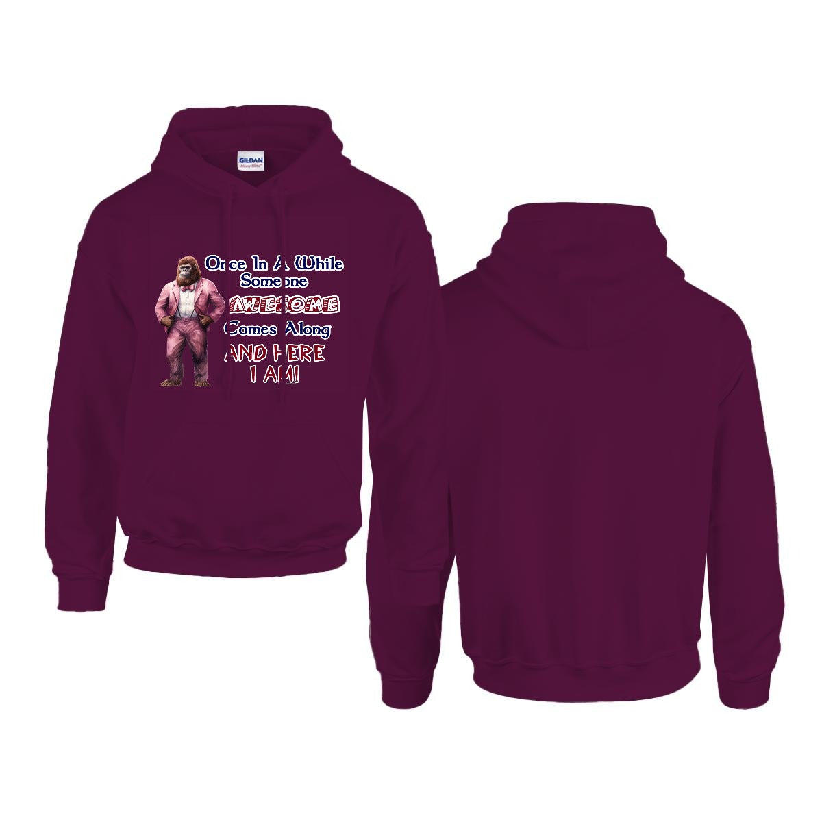 Sasquatch, Bigfoot Design, Gildan 18500 Poly-Cotton Hoodie