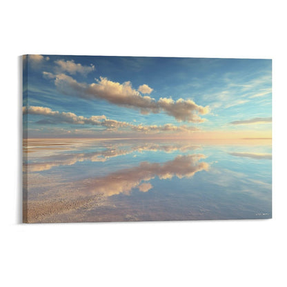 Watery Skies, Vintage Framed Canvas Art - 2 Sizes – Made in the USA
