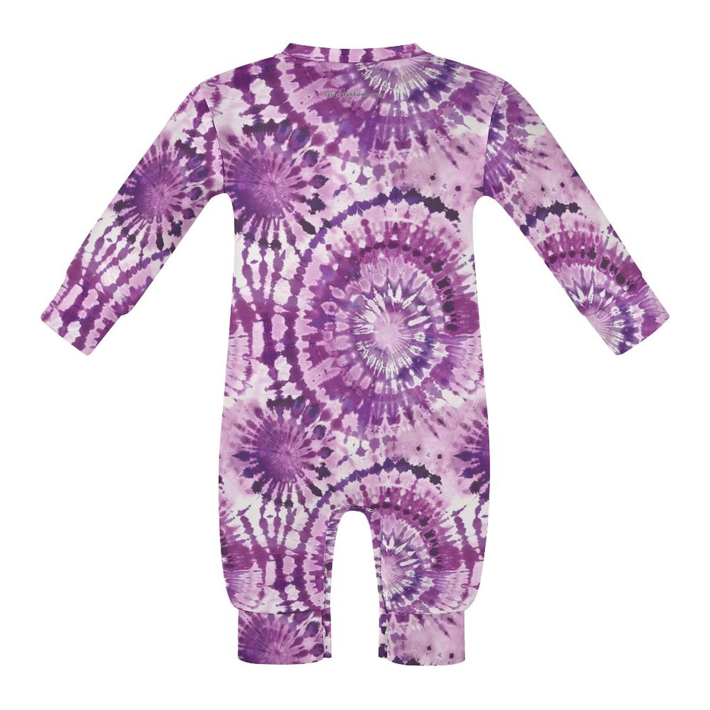 15 Tie Dye Designs, Long Sleeve Baby / Toddler Romper, Faux Cotton