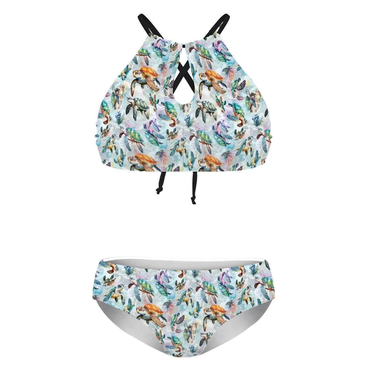 10 Animal Designs, Plus Size High-Waisted Bikini Customized Services
