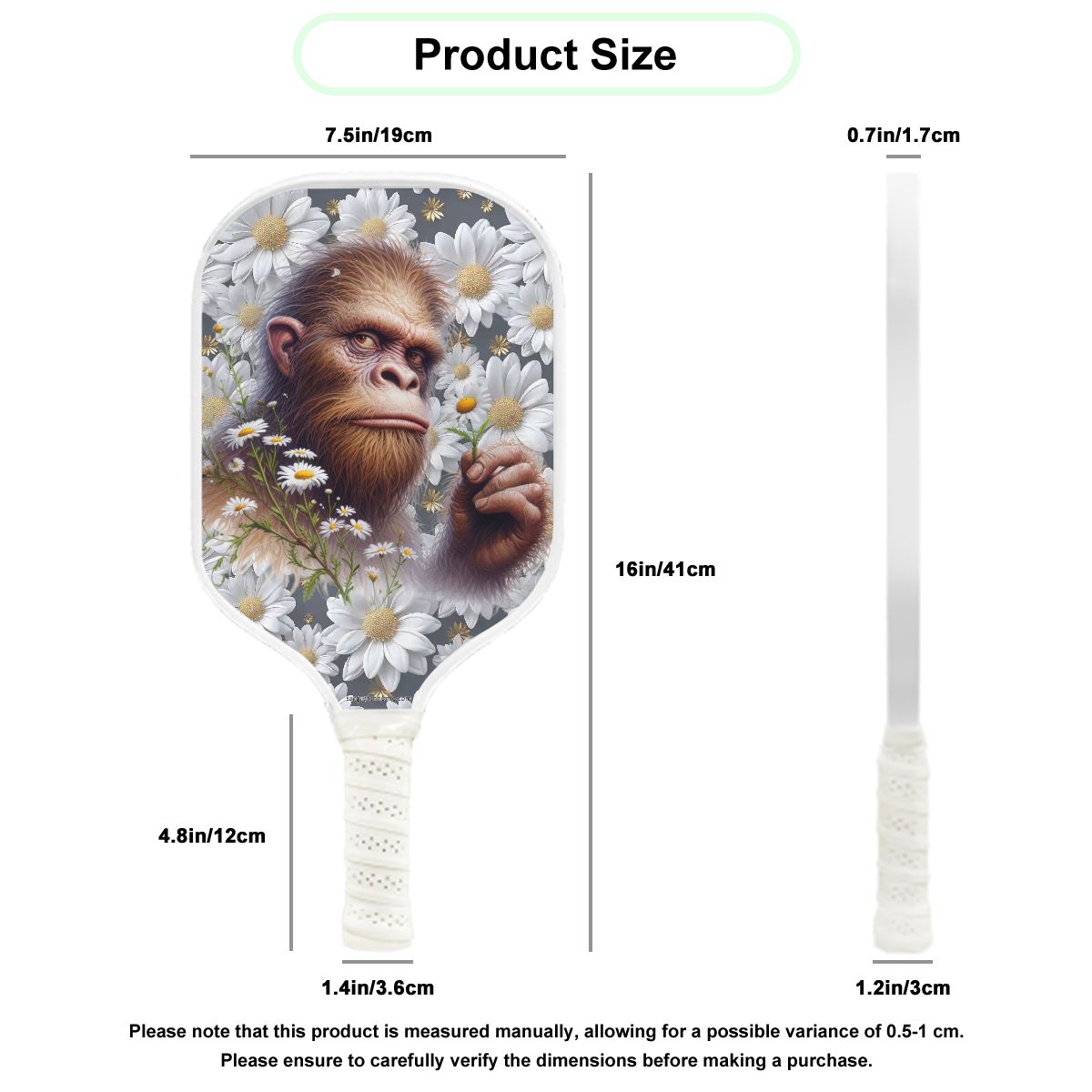 Daisy Sasquatch Bigfoot 1 Pickleball Paddle