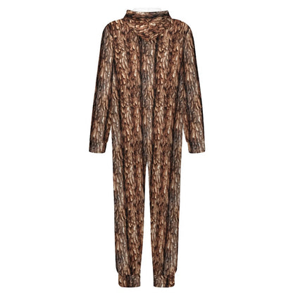 Cowboy Sasquatch, Youth Flannel Footless Zip up Pajama Jumpsuit