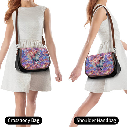 Unicorn, Leather Shoulder Bag / Purse