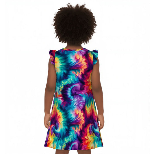 Hippie "Keep it Groovy..", Girl's Flutter Sleeve Nightgown