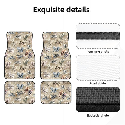10 Animal Designs, 4 Piece Auto Floor Mats