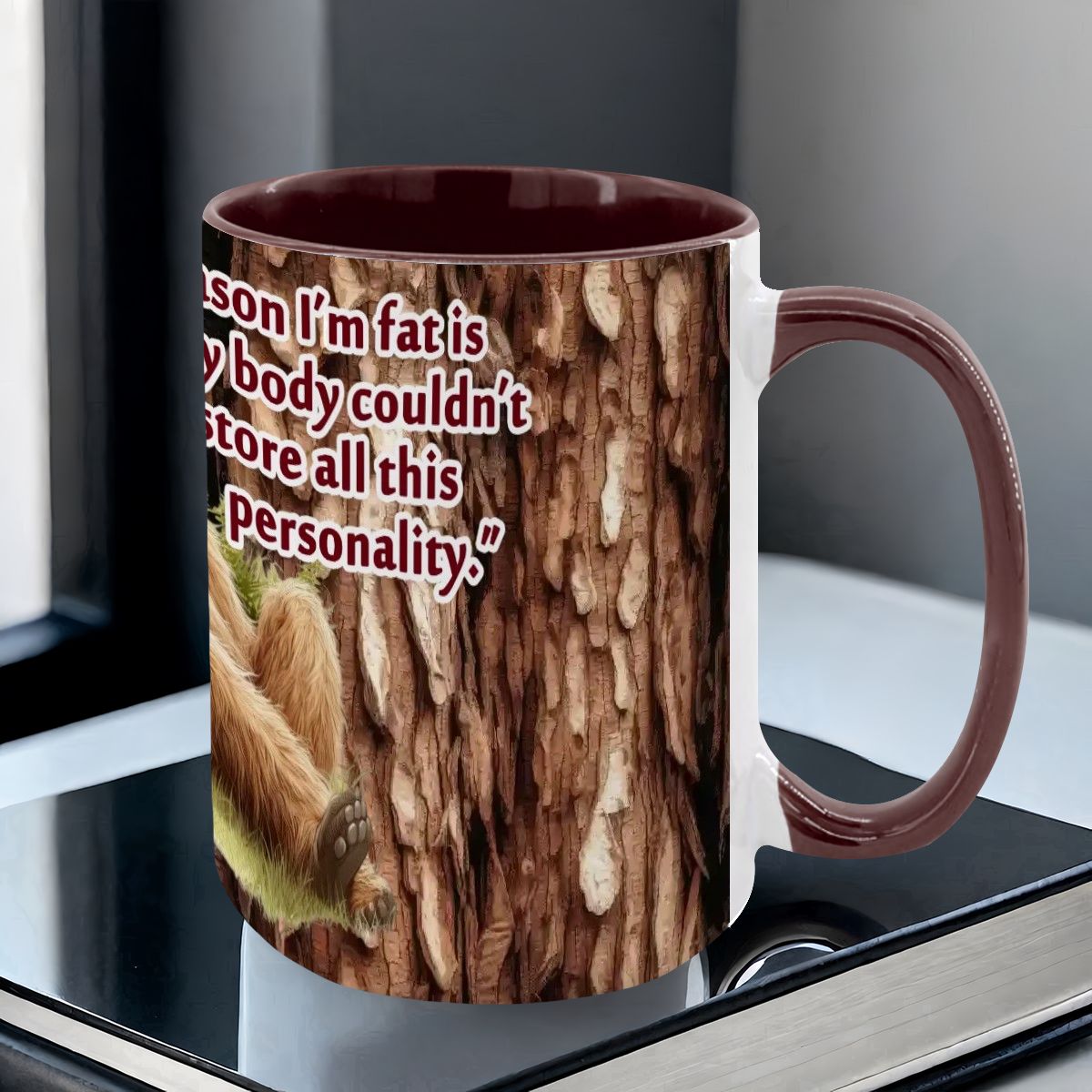 Sarcastic Sasquatch "The only reason..", Large 15 Ounce Colorful Mugs – Made In USA