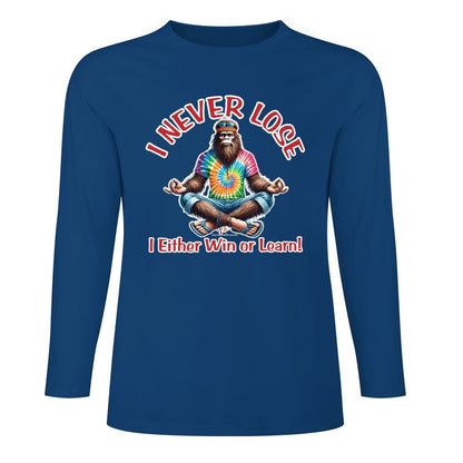 Bigfoot / Sasquatch "I never lose...", Cotton Unisex Long Sleeve T-shirt