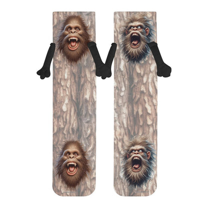 Bigfoot / Sasquatches, Magnetic Holding Hands Funny Socks