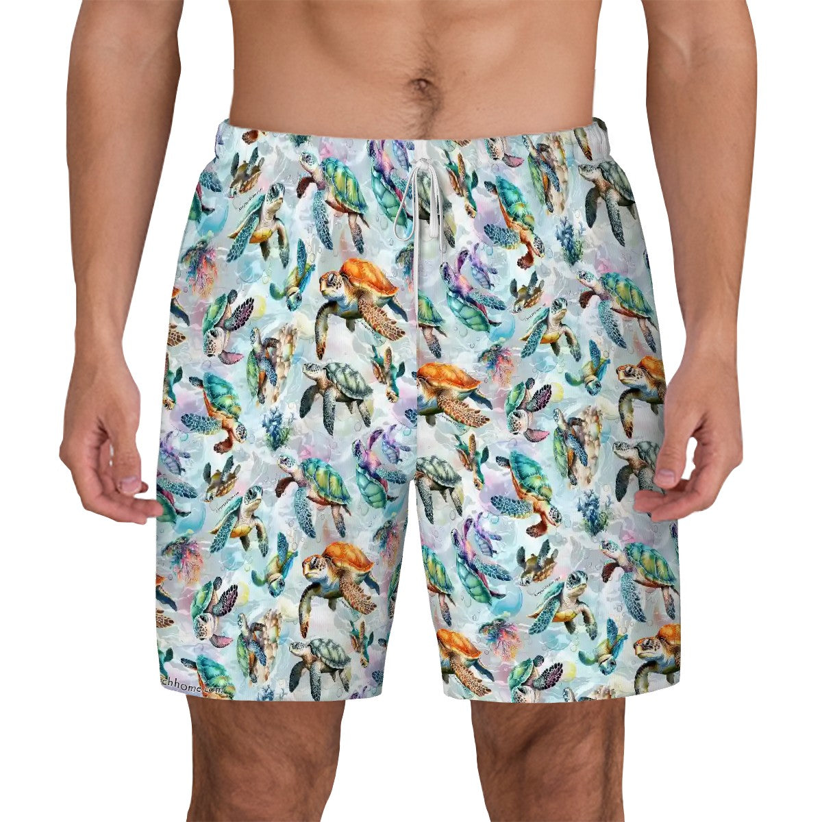 10 Animal Designs, Men Beach Shorts / Swim trunks with 4 Pockets