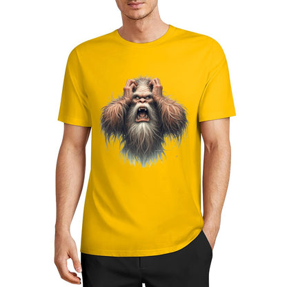 Bigfoot - Sasquatch Frustrated Short Sleeve Cotton T-Shirt