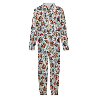 10 Bigfoot / Sasquatch Designs, Youth Flannel Footless Zip up Pajama Jumpsuit