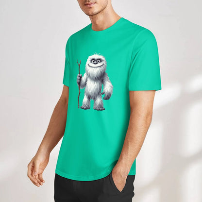 Bigfoot - Sasquatch Yeti Stick Short Sleeve Cotton T-Shirt