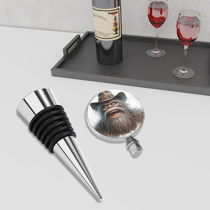 Redneck Bigfoot Sasquatch, Wine Bottle Stopper