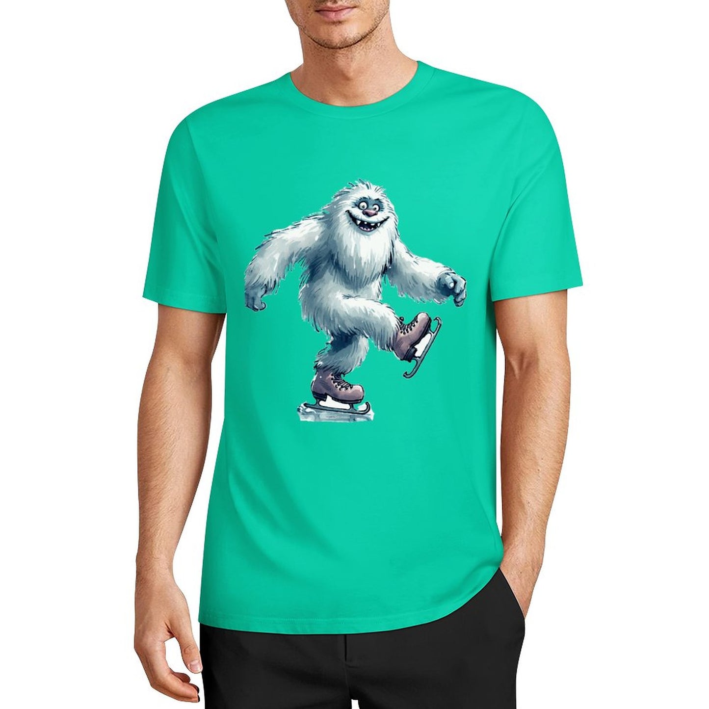 Bigfoot - Sasquatch Yeti Skate, Short Sleeve Cotton T-Shirt