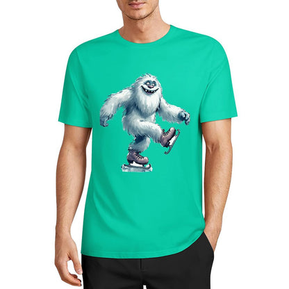 Bigfoot - Sasquatch Yeti Skate, Short Sleeve Cotton T-Shirt