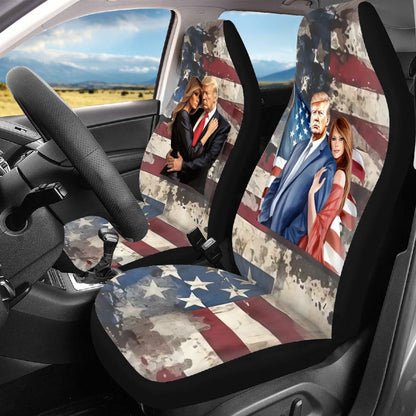 Donald & Melania Trump, Car Seat Covers, Full 7 Piece Set
