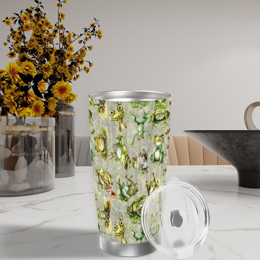 Themed 20 oz Travel Coffee Mug w/ Straw & Brush Options