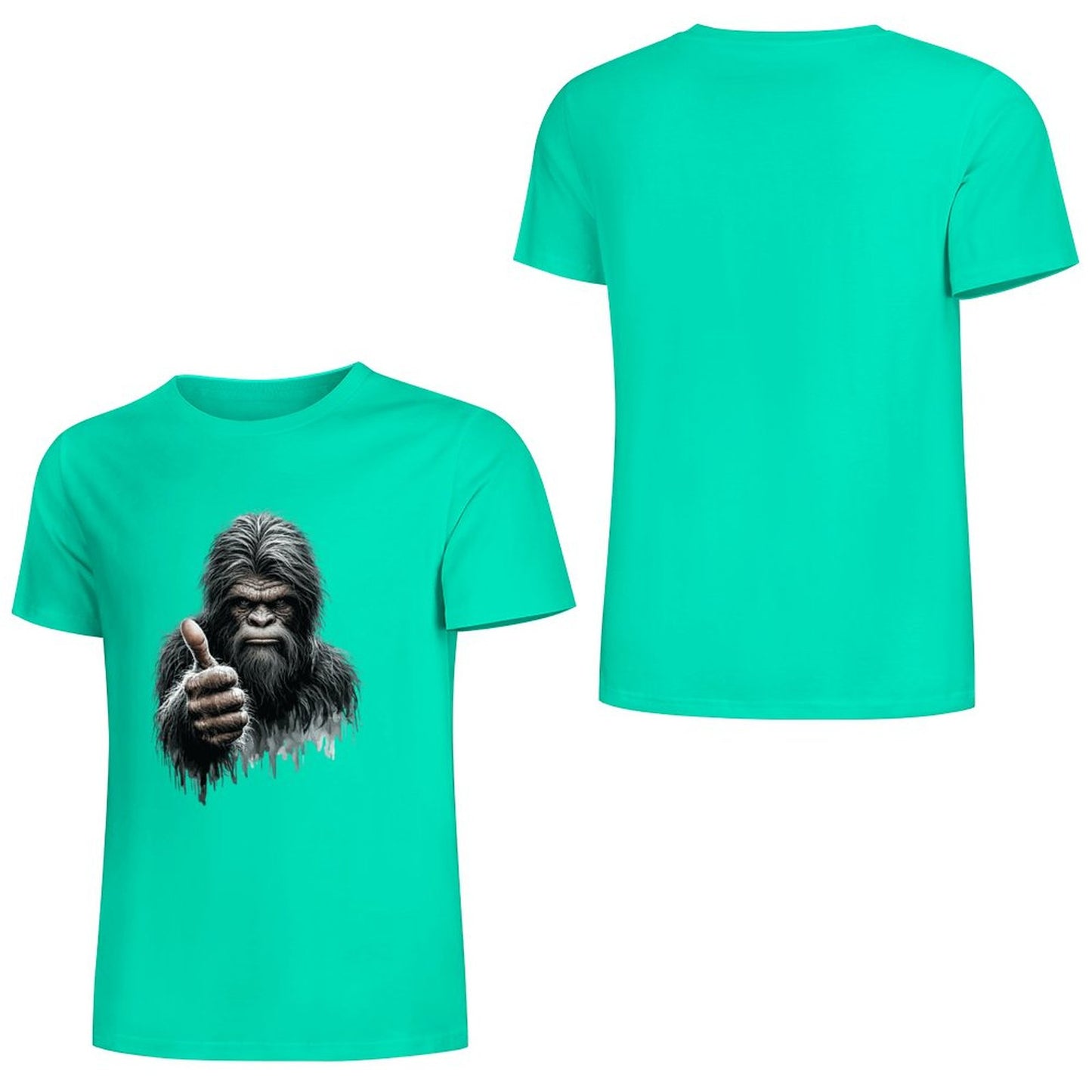 Bigfoot - Sasquatch Thumbs Up Short Sleeve Cotton T-Shirt