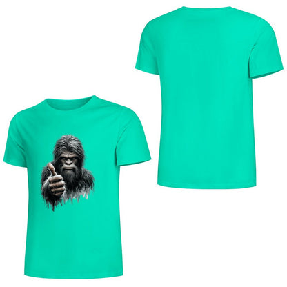 Bigfoot - Sasquatch Thumbs Up Short Sleeve Cotton T-Shirt