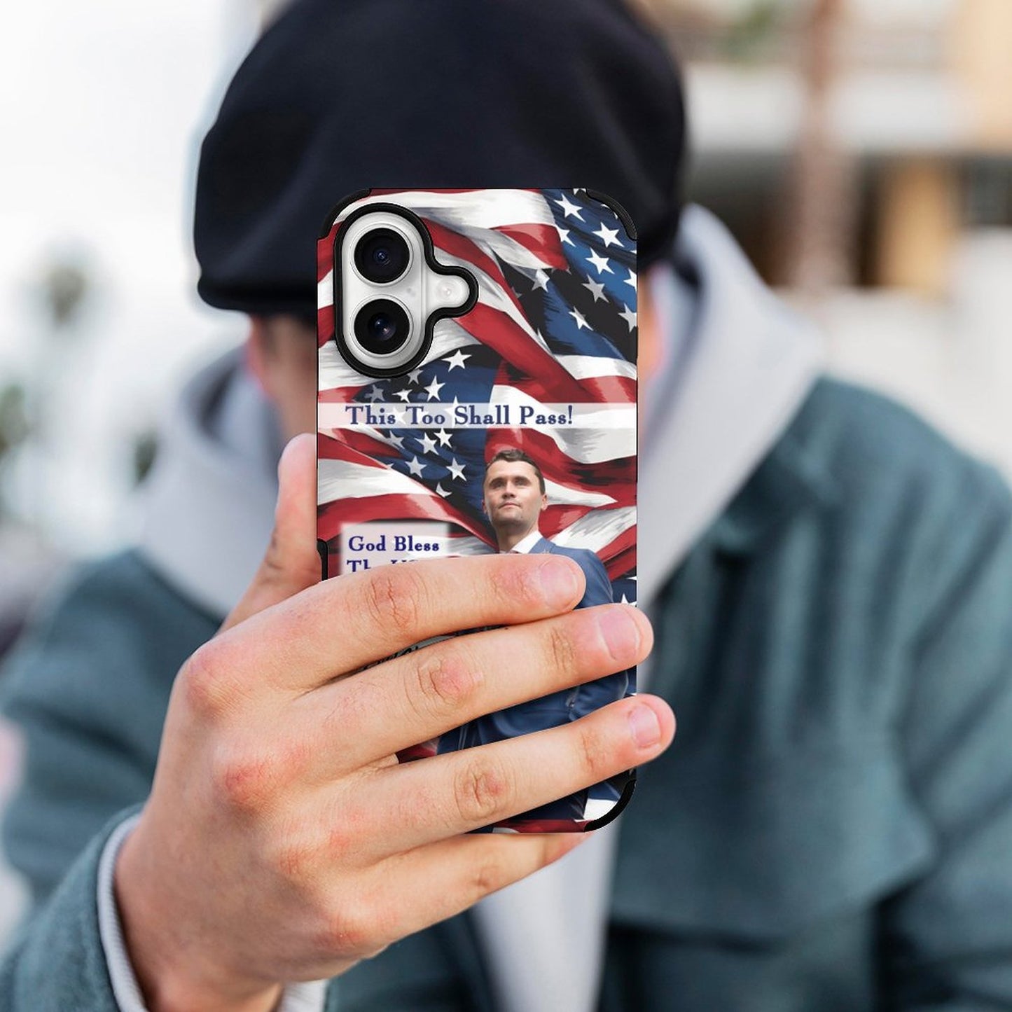 Charlie Kirk Memorial Microfiber Case for iPhone 16 Series