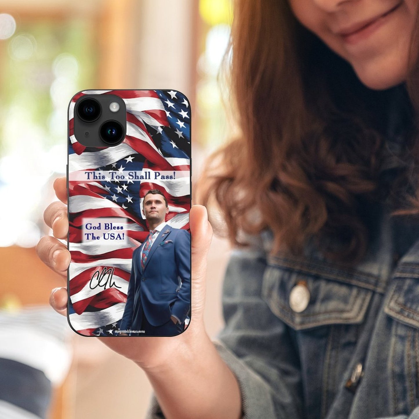 Charlie Kirk Memorial, TPU Apple iPhone 15 Case