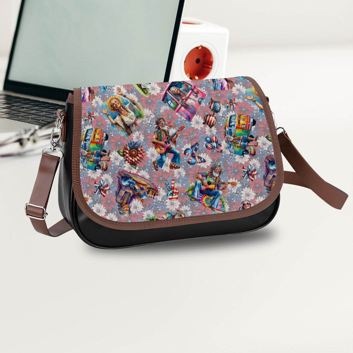 8 Patriot Designs, Leather Shoulder Bag / Purse