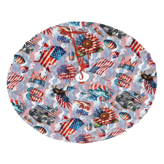 8 Patriot Designs, Plush Christmas Tree Skirt – 3 Sizes