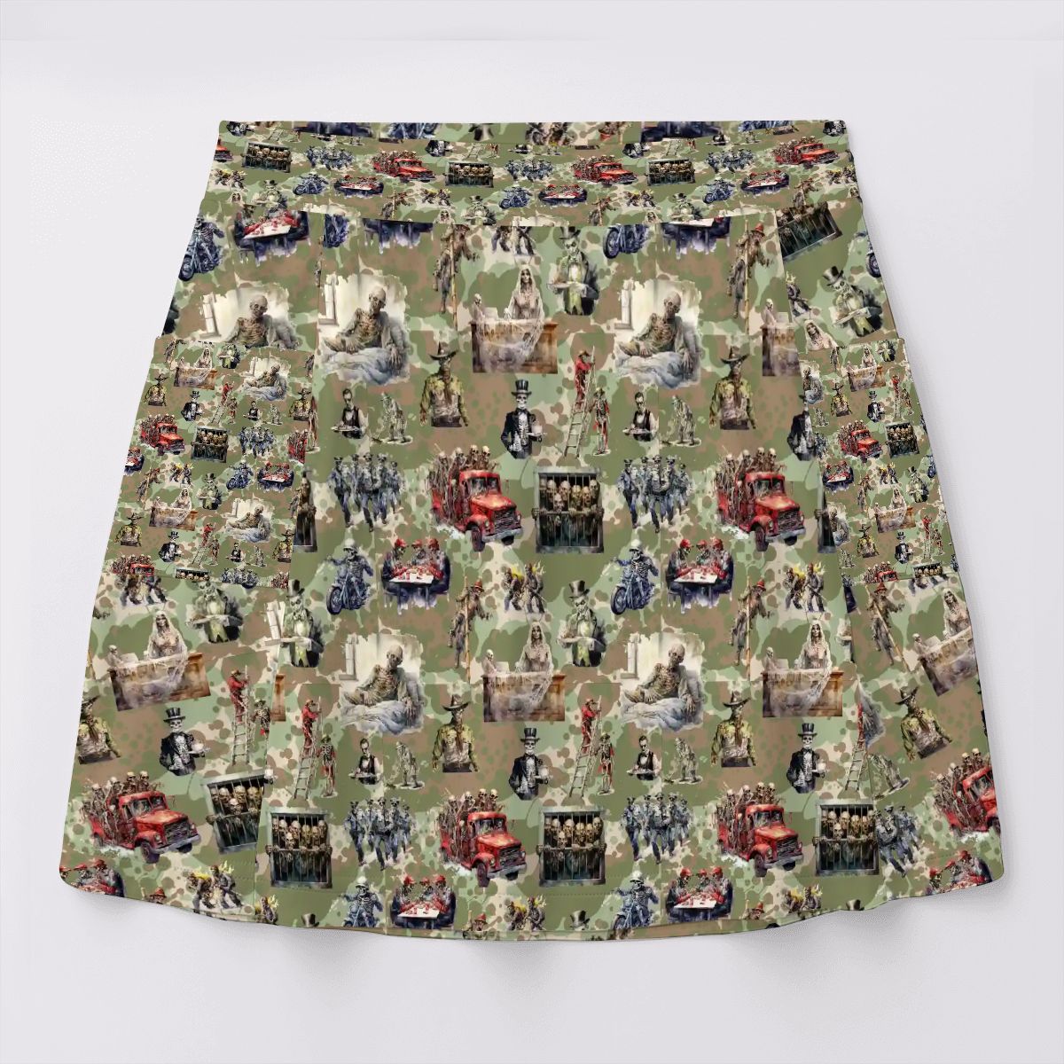 Zombie, Women’s Milk Silk Sports Skorts with Pockets