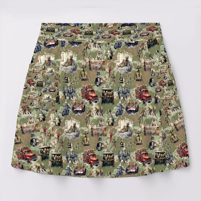 Zombie, Women’s Milk Silk Sports Skorts with Pockets