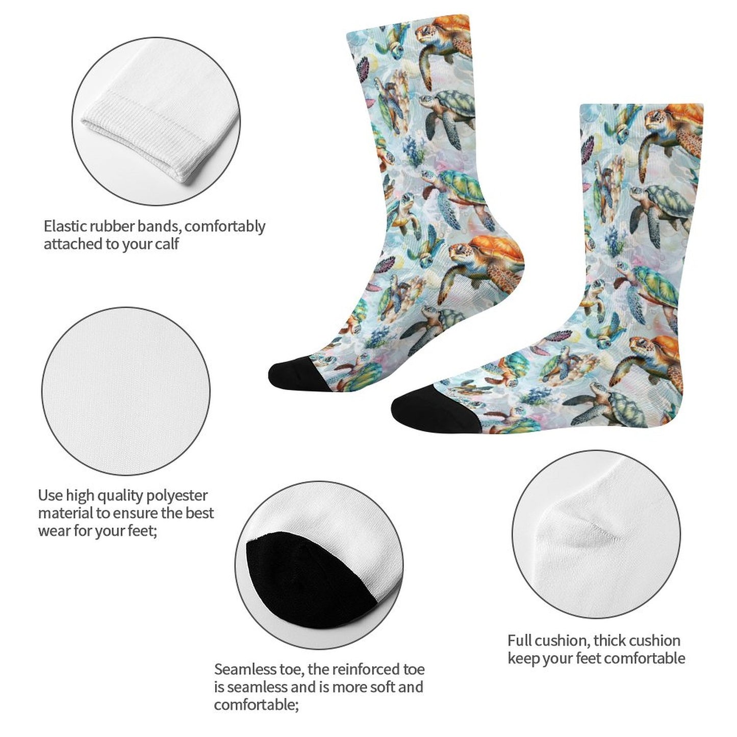10 Animal Designs, Children’s Polyester Socks