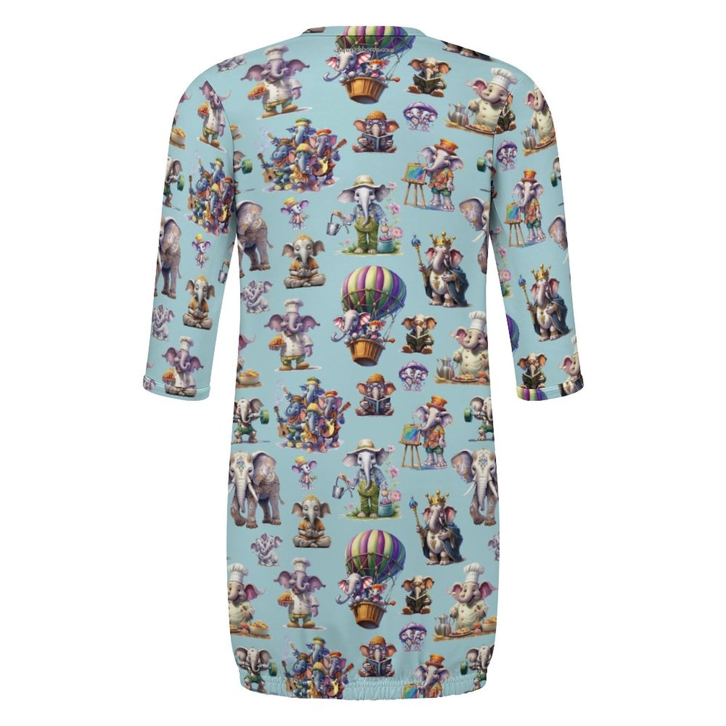 16 Misc Designs, Baby Long Sleeve Faux Cotton Sleeper Gown