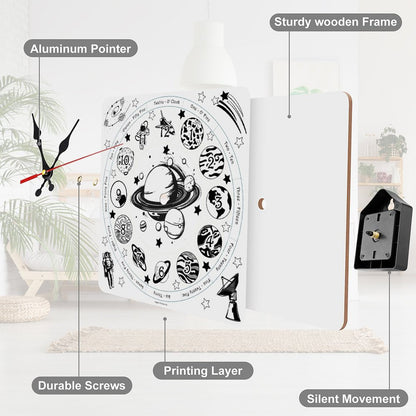 Solar System Square Wall Clock
