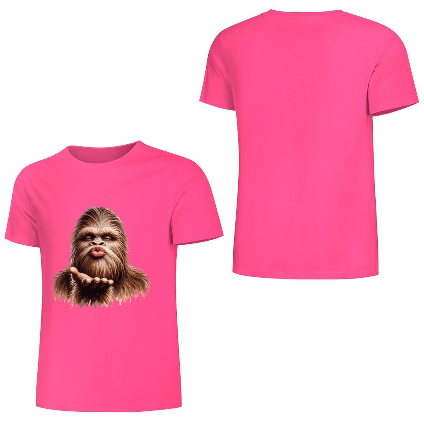 Bigfoot - Sasquatch Blow Kiss Short Sleeve Cotton T-Shirt