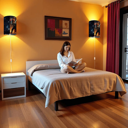 Donald Trump Jedi, Light Saber, Wall Sconces, Set of 2, Plug In