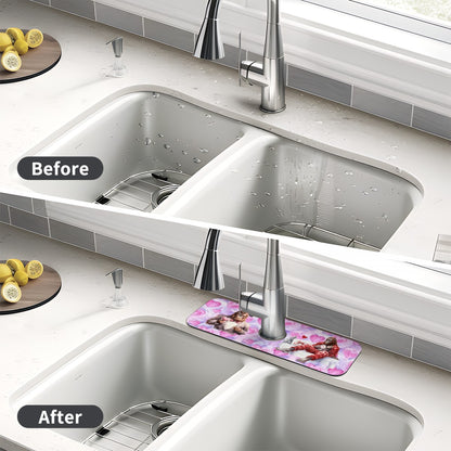 Bigfoot / Sasquatch Valentine, Love, Faucet Mat