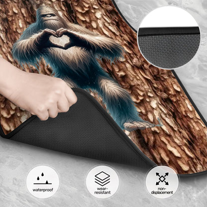 Bigfoot / Sasquatch Love, 4 Piece Auto Floor Mats
