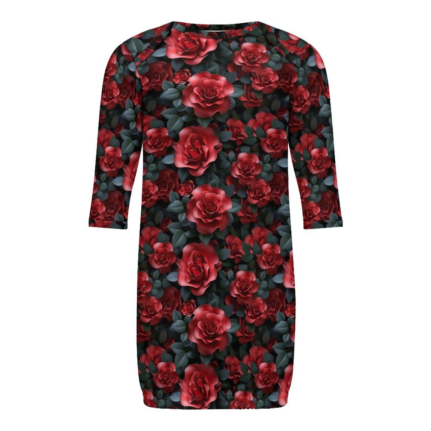 10 Flower Designs, Baby Long Sleeve Faux Cotton Sleeper Gown