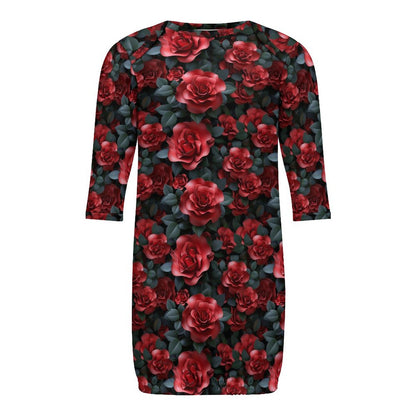 10 Flower Designs, Baby Long Sleeve Faux Cotton Sleeper Gown