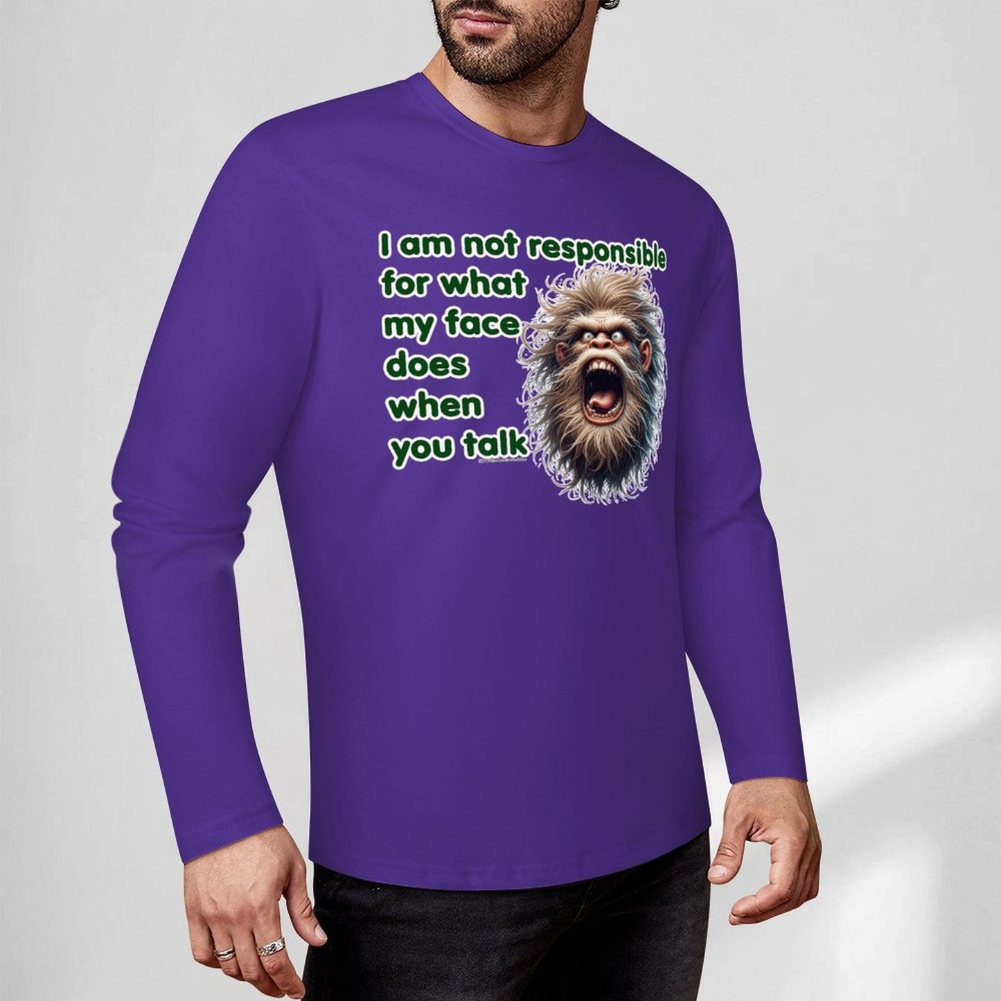 Bigfoot / Sasquatch "I am not responsible...", Cotton Unisex Long Sleeve T-shirt