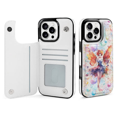 Fairy on Bubbles, iPhone 16 Faux Leather Wallet Case