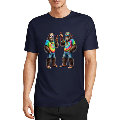 Bigfoot - Sasquatch Hippie Sasquatches Short Sleeve Cotton T-Shirt