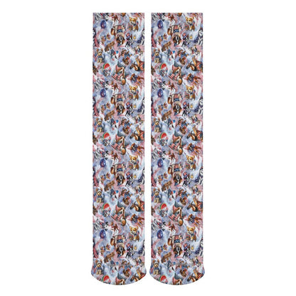 8 Patriotic Designs, 15.5 Inch Tube Socks