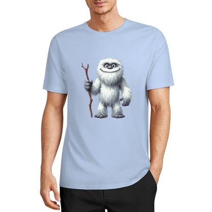 Bigfoot - Sasquatch Yeti Stick Short Sleeve Cotton T-Shirt