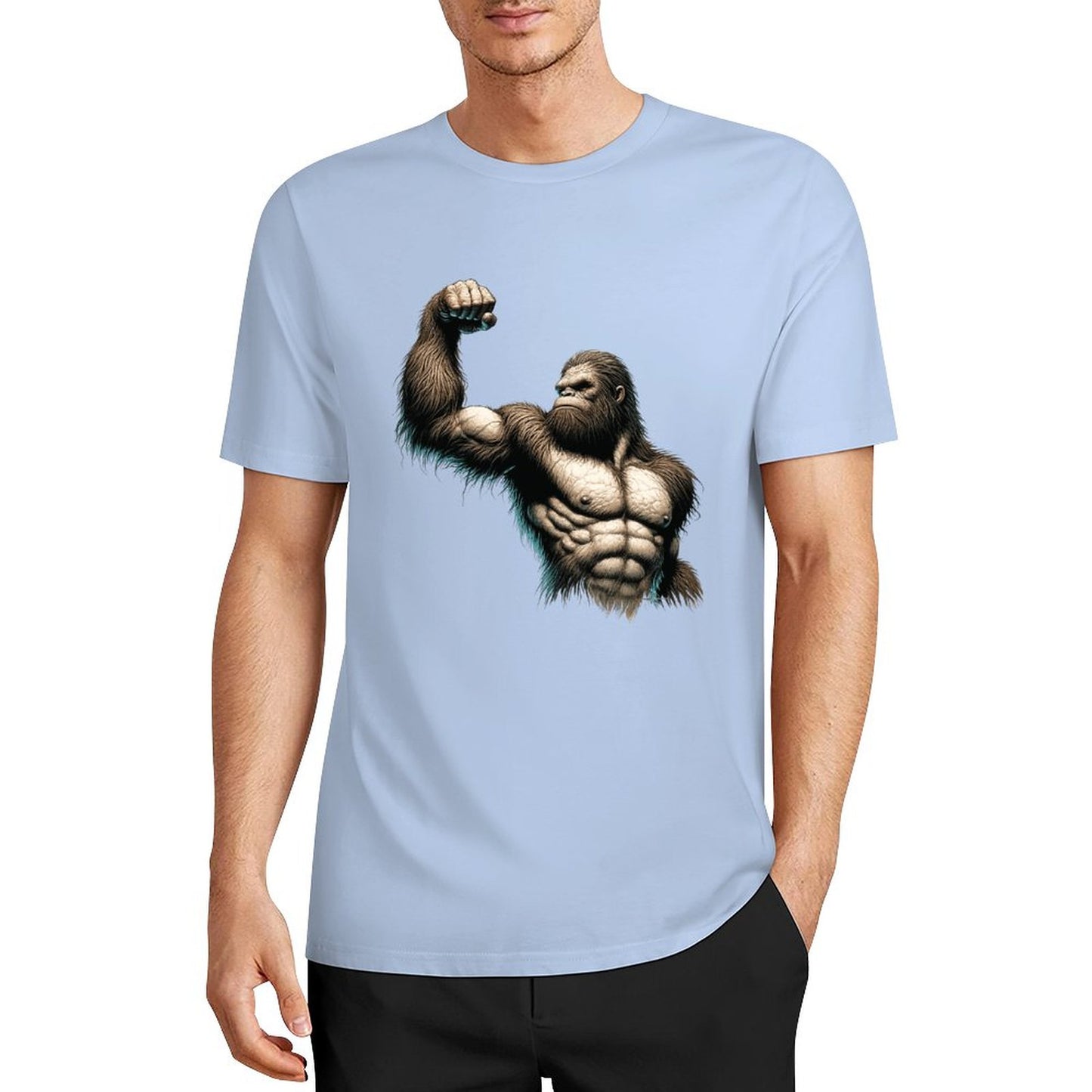 Bigfoot - Sasquatch Muscle Short Sleeve Cotton T-Shirt
