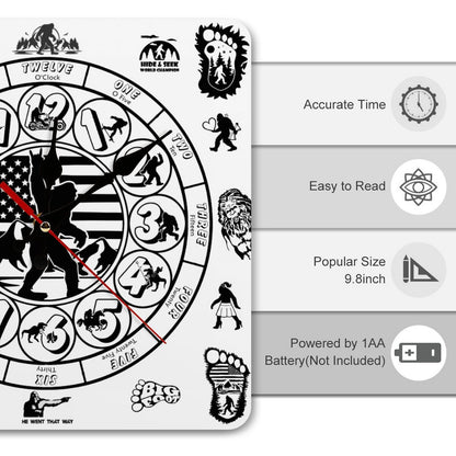 Bigfoot Sasquatch Square Wall Clock